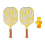 Maxbell Pickleball Paddle Set Includes 2 Rackets 4 Pickleballs for Outdoor Beginners