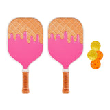 Maxbell Pickleball Paddle Set Includes 2 Rackets 4 Pickleballs for Sports Beginners