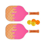 Maxbell Pickleball Paddle Set Includes 2 Rackets 4 Pickleballs for Sports Beginners
