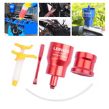 Maxbell Bicycle Road Bike Brake Oil Bleed Kit Tool Bleeding Oil Change Filling Tool Red and Base