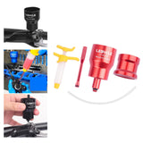 Maxbell Bicycle Road Bike Brake Oil Bleed Kit Tool Bleeding Oil Change Filling Tool Red and Base