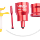 Maxbell Bicycle Road Bike Brake Oil Bleed Kit Tool Bleeding Oil Change Filling Tool Red and Base