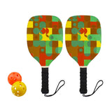 Maxbell Wooden Pickleball Set 2 Paddles & 2 Balls Outdoor Indoor Sports