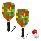 Maxbell Wooden Pickleball Set 2 Paddles & 2 Balls Outdoor Indoor Sports