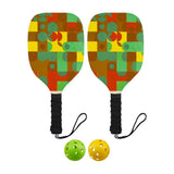 Maxbell Wooden Pickleball Set 2 Paddles & 2 Balls Outdoor Indoor Sports