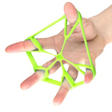Maxbell Silicone Finger Strengthener Forearm Pianist Exercise Hand Gripper Exerciser Green 6.6LB