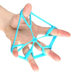 Maxbell Silicone Finger Strengthener Forearm Pianist Exercise Hand Gripper Exerciser Blue 8.8LB