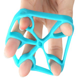 Maxbell Silicone Finger Strengthener Forearm Pianist Exercise Hand Gripper Exerciser Blue 8.8LB