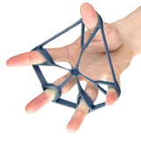 Maxbell Silicone Finger Strengthener Forearm Pianist Exercise Hand Gripper Exerciser Dark Blue 11LB