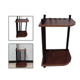 Maxbell Wooden Pool Cue Holder Floor Stand Corner Cue Holder Billiard Pool Cue Rack