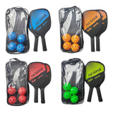 Maxbell Pickleball Paddles Set Rackets Wood with 4 Balls Carry Bag for Adults Women Red
