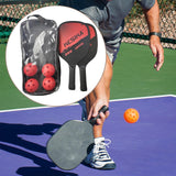 Maxbell Pickleball Paddles Set Rackets Wood with 4 Balls Carry Bag for Adults Women Red