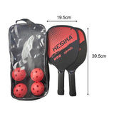 Maxbell Pickleball Paddles Set Rackets Wood with 4 Balls Carry Bag for Adults Women Red