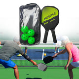 Maxbell Pickleball Paddles Set Rackets Wood with 4 Balls Carry Bag for Adults Women Green