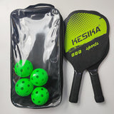Maxbell Pickleball Paddles Set Rackets Wood with 4 Balls Carry Bag for Adults Women Green