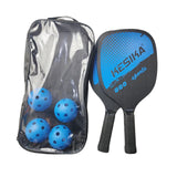 Maxbell Pickleball Paddles Set Rackets Wood with 4 Balls Carry Bag for Adults Women Blue