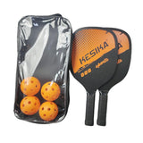 Maxbell Pickleball Paddles Set Rackets Wood with 4 Balls Carry Bag for Adults Women Orange