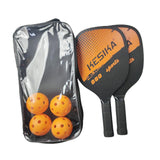 Maxbell Pickleball Paddles Set Rackets Wood with 4 Balls Carry Bag for Adults Women Orange