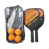 Maxbell Pickleball Paddles Set Rackets Wood with 4 Balls Carry Bag for Adults Women Orange