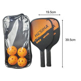 Maxbell Pickleball Paddles Set Rackets Wood with 4 Balls Carry Bag for Adults Women Orange
