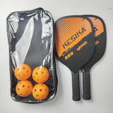 Maxbell Pickleball Paddles Set Rackets Wood with 4 Balls Carry Bag for Adults Women Orange