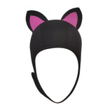 Maxbell Cat Ears Scuba Diving Hood Hat for Woman Children for Water Sports Accessory Rose Red Ear S