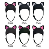 Maxbell Cat Ears Scuba Diving Hood Hat for Woman Children for Water Sports Accessory Rose Red Ear S