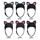 Maxbell Cat Ears Scuba Diving Hood Hat for Woman Children for Water Sports Accessory Rose Red Ear S