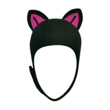 Maxbell Cat Ears Wetsuit Hood Hat for Woman Children Convenient to Wear and Take Off Rose Red Ear S