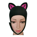 Maxbell Cat Ears Wetsuit Hood Hat for Woman Children Convenient to Wear and Take Off Rose Red Ear S