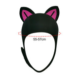 Maxbell Cat Ears Wetsuit Hood Hat for Woman Children Convenient to Wear and Take Off Rose Red Ear M