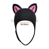 Maxbell Cat Ears Wetsuit Hood Hat for Woman Children Convenient to Wear and Take Off Pink Ear S