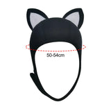 Maxbell Cat Ears Scuba Diving Hood Hat for Woman Children for Water Sports Accessory White Ear S