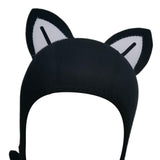 Maxbell Cat Ears Wetsuit Hood Hat for Woman Children Convenient to Wear and Take Off White Ear S