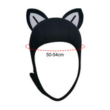 Maxbell Cat Ears Wetsuit Hood Hat for Woman Children Convenient to Wear and Take Off White Ear S