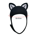 Maxbell Cat Ears Wetsuit Hood Hat for Woman Children Convenient to Wear and Take Off White Ear M