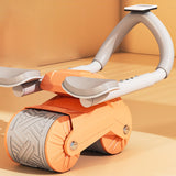 Maxbell Ab Roller Wheel Abdominal Core Trainer Widened Double Wheels Abdominal Wheel Orange with Counter