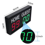 Maxbell Wall Mounted Electronic Digital Scoreboard Stopwatch Soccer Wrestling Tennis White Remote Control