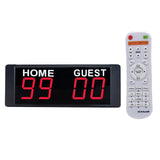 Maxbell Wall Mounted Electronic Digital Scoreboard Stopwatch Soccer Wrestling Tennis White Remote Control