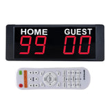 Maxbell Wall Mounted Electronic Digital Scoreboard Stopwatch Soccer Wrestling Tennis White Remote Control