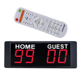 Maxbell Wall Mounted Electronic Digital Scoreboard Stopwatch Soccer Wrestling Tennis White Remote Control