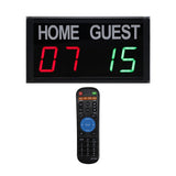 Maxbell Wall Mounted Electronic Digital Scoreboard Stopwatch Soccer Wrestling Tennis Black Remote Control