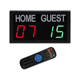 Maxbell Wall Mounted Electronic Digital Scoreboard Stopwatch Soccer Wrestling Tennis Black Remote Control