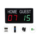 Maxbell Wall Mounted Electronic Digital Scoreboard Stopwatch Soccer Wrestling Tennis Black Remote Control