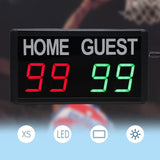 Maxbell Wall Mounted Electronic Digital Scoreboard Stopwatch Soccer Wrestling Tennis Black Remote Control