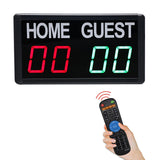 Maxbell Wall Mounted Electronic Digital Scoreboard Stopwatch Soccer Wrestling Tennis Black Remote Control