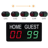 Maxbell Wall Mounted Electronic Digital Scoreboard Stopwatch Soccer Wrestling Tennis Black Remote Control