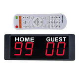 Maxbell Portable Wall Mounted Electronic Digital Scoreboard Counter Indoor Wrestling White Remote Control