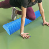 Maxbell Lightweight Yoga Column Roller Foam Roller Massage Semicircle for Home Gym Blue