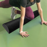 Maxbell Lightweight Yoga Column Roller Foam Roller Massage Semicircle for Home Gym Black